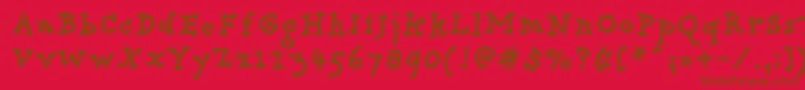 Czcionka ProvidenceBold – brązowe czcionki na czerwonym tle