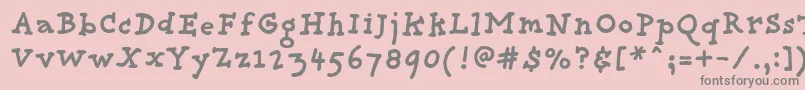 フォントProvidenceBold – ピンクの背景に灰色の文字