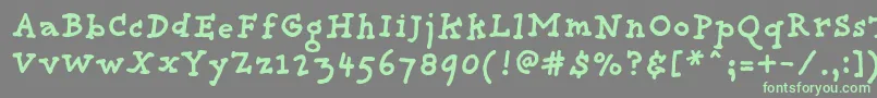 ProvidenceBold Font – Green Fonts on Gray Background
