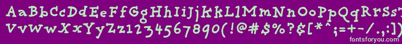 ProvidenceBold Font – Green Fonts on Purple Background