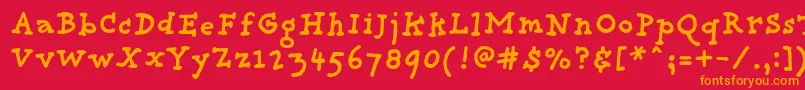 ProvidenceBold Font – Orange Fonts on Red Background