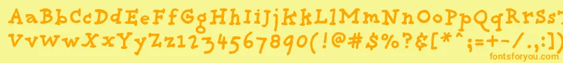 ProvidenceBold Font – Orange Fonts on Yellow Background