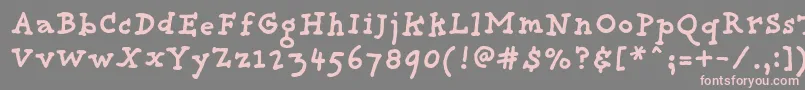 ProvidenceBold Font – Pink Fonts on Gray Background