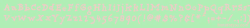 ProvidenceBold Font – Pink Fonts on Green Background