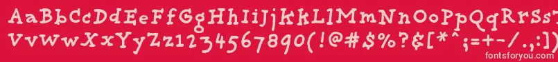 ProvidenceBold Font – Pink Fonts on Red Background