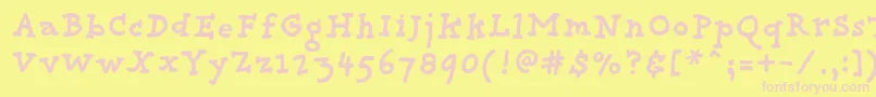 ProvidenceBold Font – Pink Fonts on Yellow Background