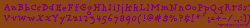 ProvidenceBold Font – Purple Fonts on Brown Background