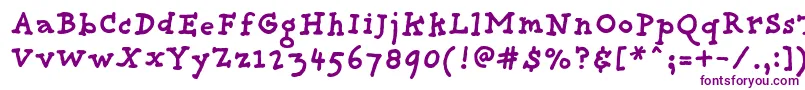 ProvidenceBold Font – Purple Fonts on White Background