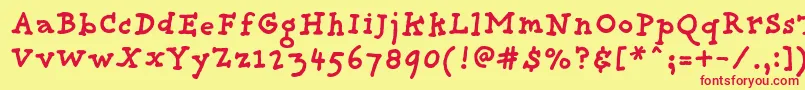 ProvidenceBold Font – Red Fonts on Yellow Background