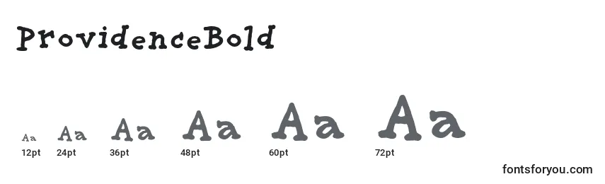 ProvidenceBold Font Sizes