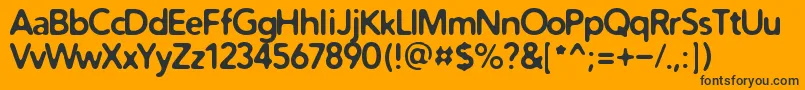 DistroBold Font – Black Fonts on Orange Background