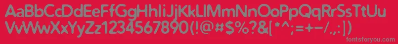 DistroBold Font – Gray Fonts on Red Background
