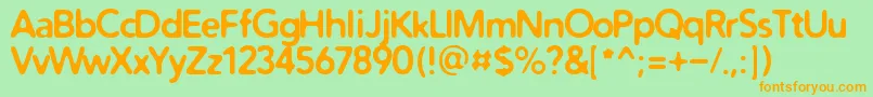 DistroBold Font – Orange Fonts on Green Background