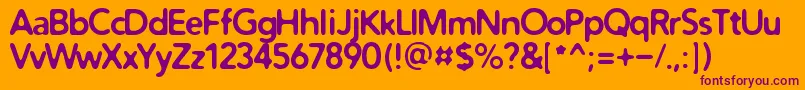 DistroBold Font – Purple Fonts on Orange Background