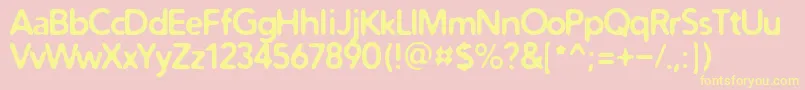 DistroBold Font – Yellow Fonts on Pink Background