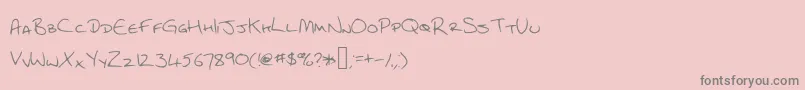Cef Font – Gray Fonts on Pink Background