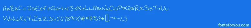 More about Cef Font Cef Font – Green Fonts on Blue Background