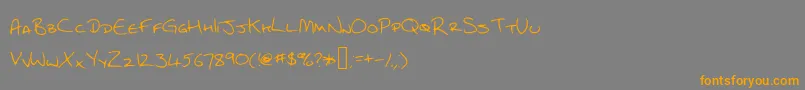 Cef Font – Orange Fonts on Gray Background