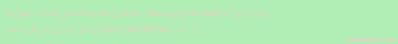 Cef Font – Pink Fonts on Green Background