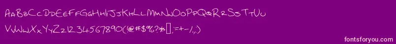 Cef Font – Pink Fonts on Purple Background