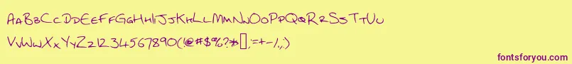 Cef Font – Purple Fonts on Yellow Background
