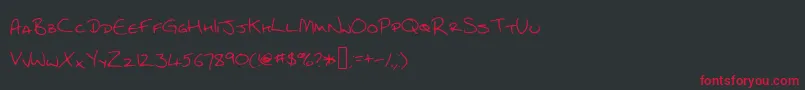 Cef Font – Red Fonts on Black Background