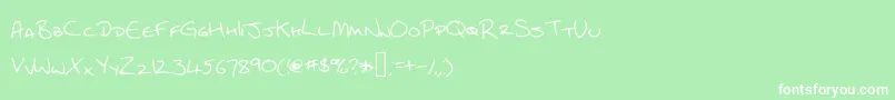 Cef Font – White Fonts on Green Background