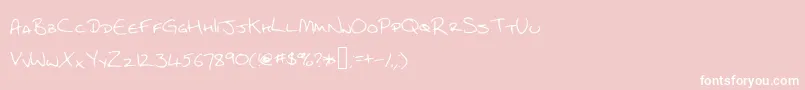 Cef Font – White Fonts on Pink Background