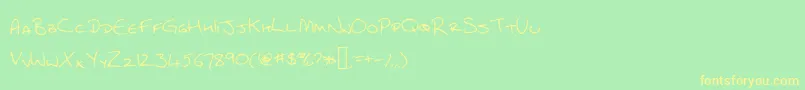 Cef Font – Yellow Fonts on Green Background