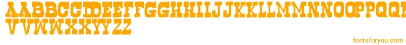 Bogusflow-Schriftart – Orangefarbene Schriften auf weißem Hintergrund