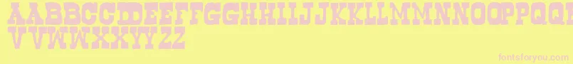 Bogusflow Font – Pink Fonts on Yellow Background