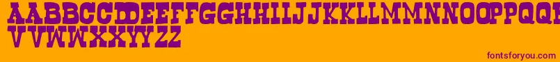 Bogusflow Font – Purple Fonts on Orange Background