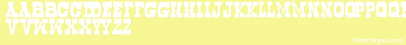 Bogusflow Font – White Fonts on Yellow Background