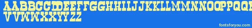 Bogusflow Font – Yellow Fonts on Blue Background