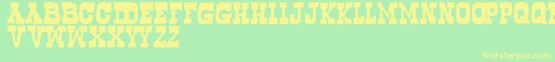 Bogusflow Font – Yellow Fonts on Green Background