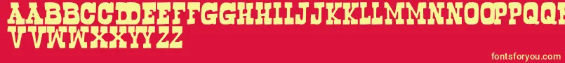 Bogusflow Font – Yellow Fonts on Red Background