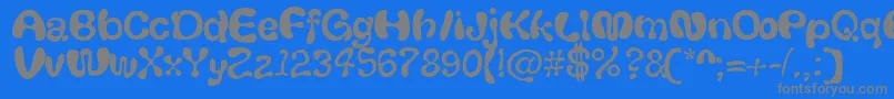 Thickhea Font – Gray Fonts on Blue Background