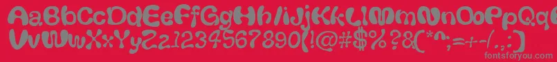 Thickhea Font – Gray Fonts on Red Background