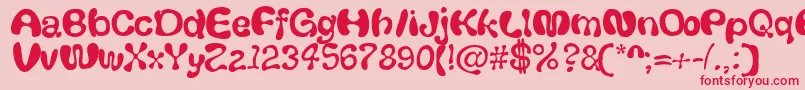 Thickhea Font – Red Fonts on Pink Background