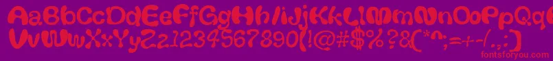 Thickhea Font – Red Fonts on Purple Background