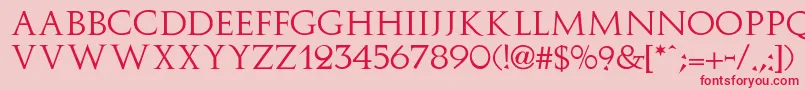 Augustus Font – Red Fonts on Pink Background