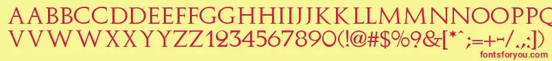 Augustus Font – Red Fonts on Yellow Background