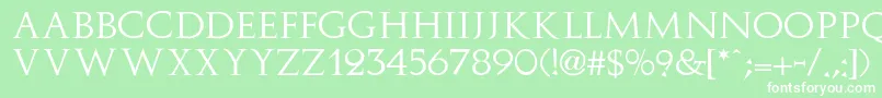 Augustus Font – White Fonts on Green Background
