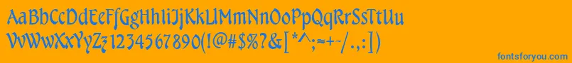 TampicoRegular Font – Blue Fonts on Orange Background