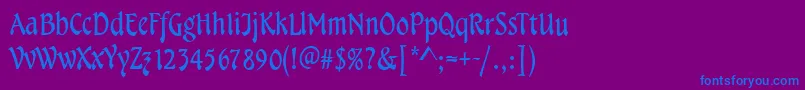 TampicoRegular Font – Blue Fonts on Purple Background