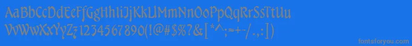 TampicoRegular-Schriftart – Graue Schriften auf blauem Hintergrund