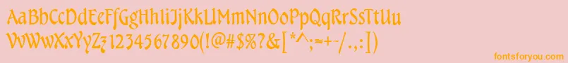 TampicoRegular Font – Orange Fonts on Pink Background