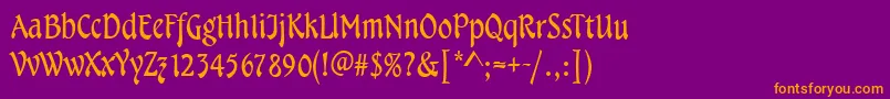 TampicoRegular Font – Orange Fonts on Purple Background