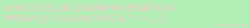 フォントTampicoRegular – 緑の背景にピンクのフォント