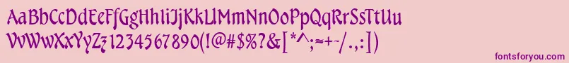 TampicoRegular Font – Purple Fonts on Pink Background